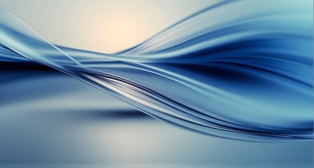 Wall Mural - Abstract blue background with smooth wavy lines, futuristic wavy lines background