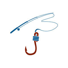 Wall Mural - fishing hook icon PNG