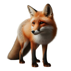 Wall Mural - a fox, high quality realistic, transparent background, png