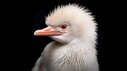 Poster - Close-up of a striking white bird with red eyes