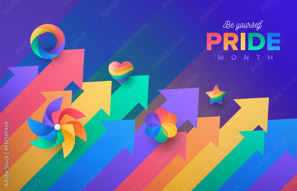 LGBT Pride colorful background vector stock illustration. Rainbow color ...
