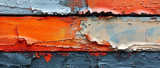 Poster - Create modern art with metal abstract painting, bold brush strokes, metallic pigments, and textured canvas