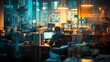 © Ameer - Dynamic office environment: team collaboration and technology integration - A modern workplace scene