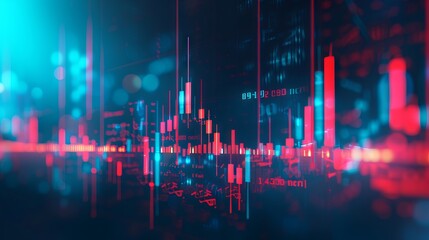 Wall Mural - In-depth analysis of market trends: detailed candlestick chart illustrating financial stock market fluctuations and trading strategies – A comprehensive 2D illustration