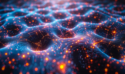 Poster - Data Science Innovation: Algorithm, Deep Learning AI, Data Engineering, Global Network - Software Developer Working on Digital Technology Concept
