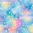 Rainbow colored background with stars