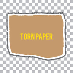 Wall Mural - ripped white paper on a black isolated background vector eps