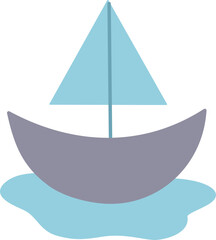 Wall Mural - sailboat kidcore doodle