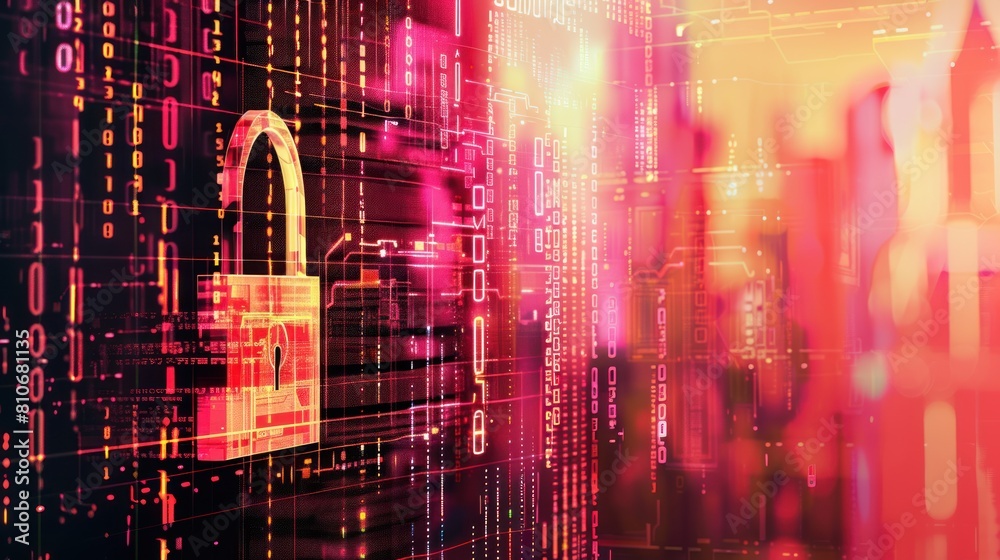 Cyber Security, , personal data concept. abstract technology background ...