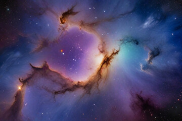 Wall Mural - The planet in space as a background