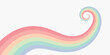 Abstract background of rainbow groovy Wavy Lines design in 1970s Retro Hippie style