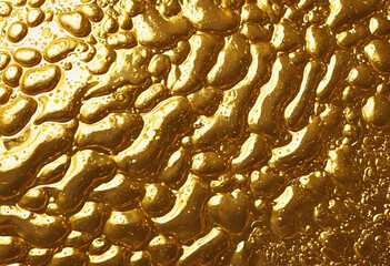 Poster - Glowing fluid liquid gold texture