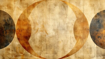 Leinwandbilder - Circles along the edges of the page framing a blank space in the center for symbol or text.