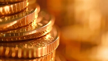 Aufkleber - A pile of gold coins with the word 