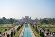 Agra, India, March 2024.: View of Walkway to Taj Mahal and Entrance Gate