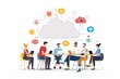 © Leo - Global communication in cloud computing networks fosters digital collaboration, business with agile privacy protections