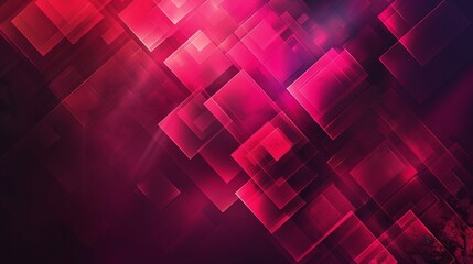 Poster - Vibrant abstract background with glowing pink and purple squares.