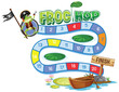 Colorful vector of a frog-themed board game