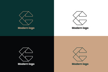 letter c 3d lineart logo, letter c finance company logo, letter c corporate company logo , logomark