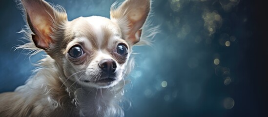 Poster - An elderly chihuahua canine. Creative banner. Copyspace image