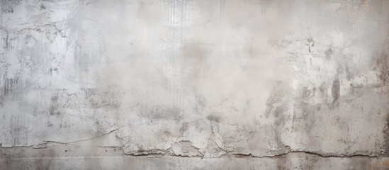 Poster - A vintage concrete wall with a white paint texture serves as a background featuring a retro pattern and offering copy space for a banner
