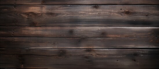 Wall Mural - A copy space image showcasing the rustic appeal of dark wood planks