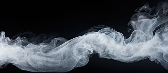 Poster - A copy space image displaying white steam gracefully rising against a contrasting black backdrop