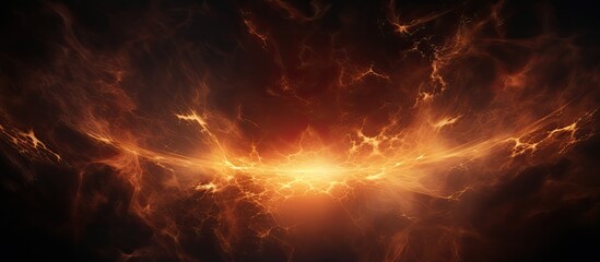 Leinwandbilder - A fiery spark illuminating the darkness with copy space for images