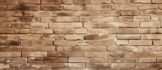 Aufkleber - A beige brick wall provides a textured background for a copy space image