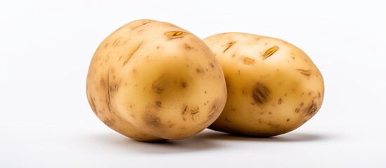 Poster - A healthy potato on a white background with copy space image