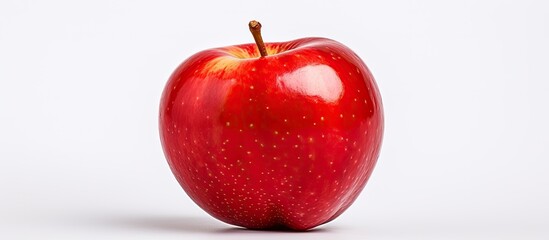 Poster - A professional image of a red apple with a white background specifically captured for the purpose of a clipping path. Creative banner. Copyspace image