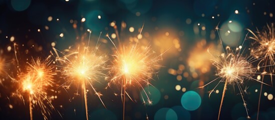 Poster - image of sparklers with copy space