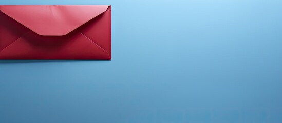 Aufkleber - A portion of the airmail envelope stands alone against a blue background providing ample copy space image