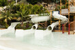 aquapark constructions in swimming pool