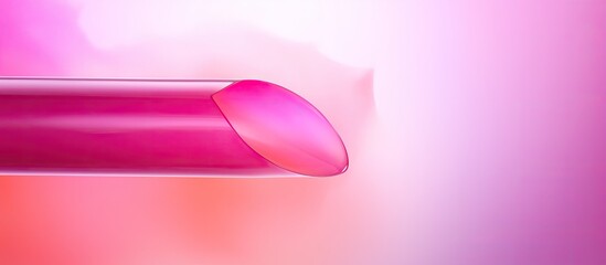 Poster - A stroke of pink lipstick against a colorful background leaving plenty of space for an image. Creative banner. Copyspace image