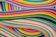 Abstract vibrant color wave rainbow strip paper background, Colorful curve striped background, macro view