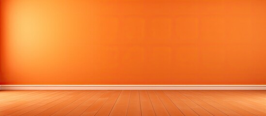 Fototapete - A vibrant orange background with plenty of empty space for an image. Creative banner. Copyspace image