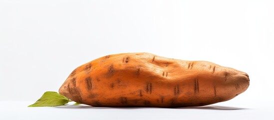Poster - A sweet potato featured in a copy space image against a white background