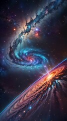 Wall Mural - Abstract galaxy background 