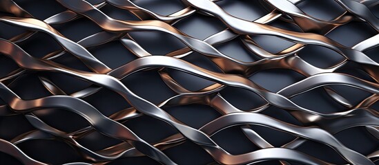 Poster - Designers can utilize a copy space image of an abstract metallic mesh texture background to enhance their creative projects