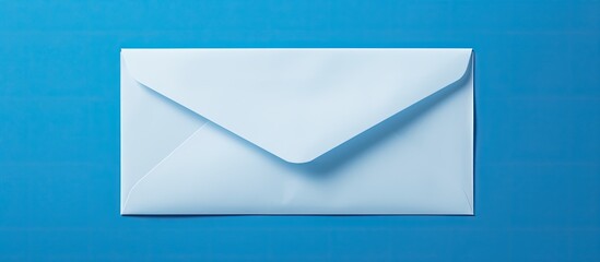Aufkleber - A portion of the airmail envelope stands alone against a blue background providing ample copy space image