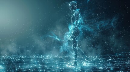 Abstract digital human body.