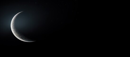 Poster - A copy space image of the moon s crescent in a dark night sky perfect for adding text
