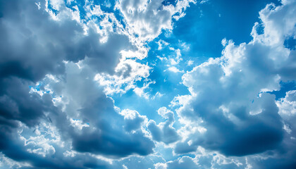 Wall Mural - Beautiful dramatic blue sky