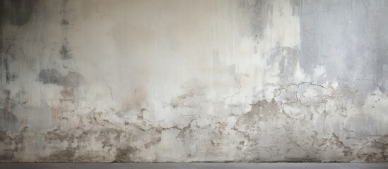 Poster - A weathered piece of concrete wall with a worn stucco texture creates the backdrop of this image with empty space. Creative banner. Copyspace image
