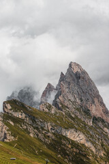 Poster - Scenic view of the Seceda Mountains landscape