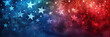 Abstract patriotic red, white and blue glitter sparkle background for celebrations, voting, July fireworks, memorials, labor day and elections