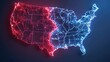 © Ivy - Red and Blue Digital Representation of USA Map