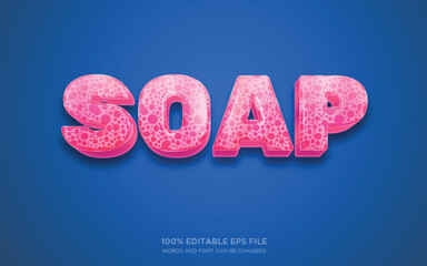 Poster - Soap editable 3D text style effect	