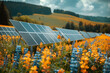Renewable energy production with solar farm in agricultural environment